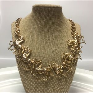 Gold Horse Necklace
